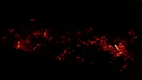 Burning coals Stock Footage 156765031