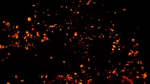 Burning coals in the grill Stock Footage 140867706