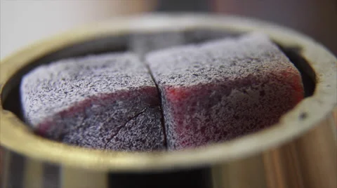 Burning Coals Macro Stock Footage 61138878