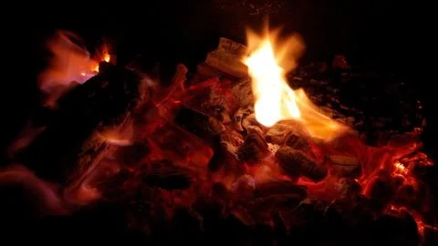 Burning coals Foto stock