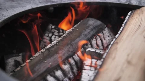 Burning coals ready for barbecue. Stock-Footage 229556654