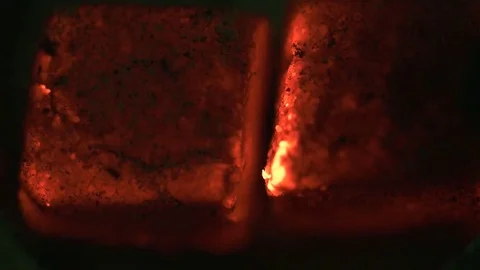 Burning coals from the water pipe Stock Footage 69220884