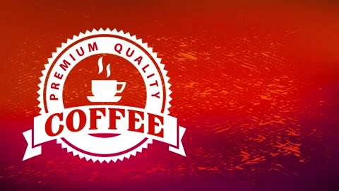 Burning coffee teacup indoor zig zagged border disk over shining wrapping Video stock 130670949