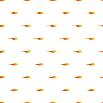 Burning comet trail fire pattern seamless background Stock Illustration