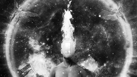 Burning consciousness Stock Footage 121457344