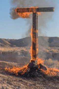 Burning Cross, Day Stock Photos