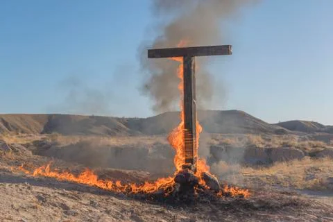 Burning Cross, Day Foto stock