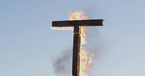 Burning Cross, Day Stock Photos