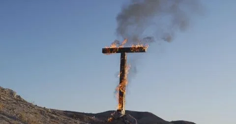 Burning Cross, Day Stock Photos