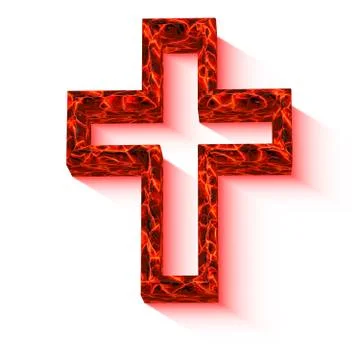 Burning cross isolated Stock Illustration