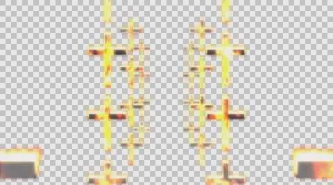 Burning Crosses Coming In Stock-Footage 57264481