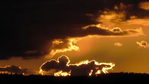 The Burning Cumulus Cloud 스톡 사진