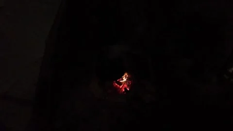 Burning in the dark in slow motion 스톡 동영상 296584418
