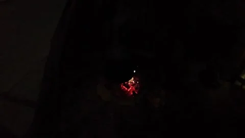 Burning in the dark in slow motion 스톡 동영상 296584419