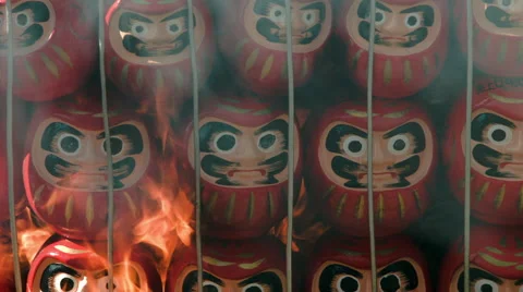 Burning Darumas in a Cage 스톡 동영상 54455542