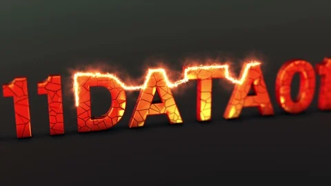Burning digital data with binary code Vidéo 107577642