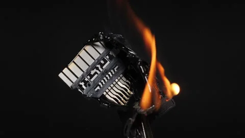 Burning digital memory SD card. Video stock 148476833