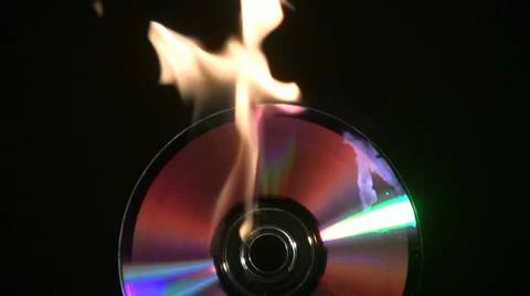 Burning a disc Stock Footage 5165723