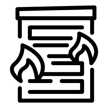 Burning document with flames embracing paper representing lost information Stock Illustration