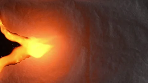 Burning document symbolizing crisis, conflict and war Video stock 331943610