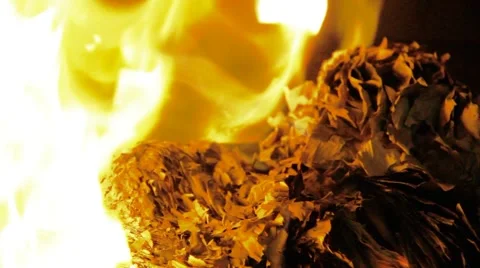 Burning Documents 0409 Stock Footage 951524