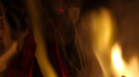 Burning Documents | Detailed close up Stock Footage 45818578