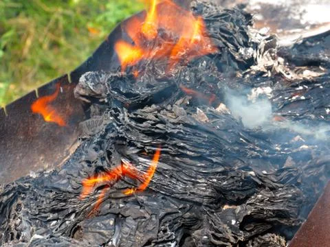Burning documents Stock Photos