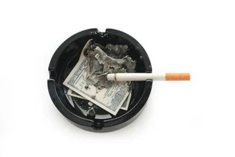 Burning dollars Stock Photos
