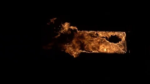 Burning Doorway Stock Footage 81834594