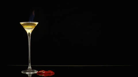 Burning drink red peppers 2 Stock Footage 57908459