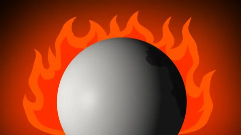 Burning Earth Animation Depicting Global Warming, Climate Crisis and Extreme Stock-Footage 338324724