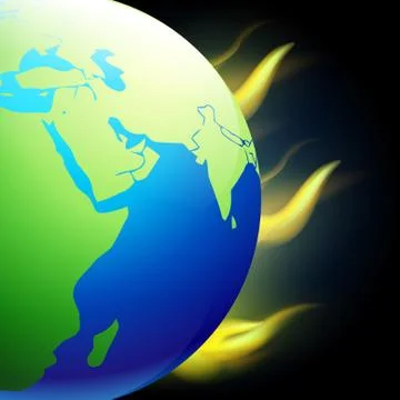 Burning earth Stock Illustration