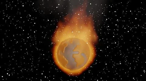 Burning earth Stock Illustration