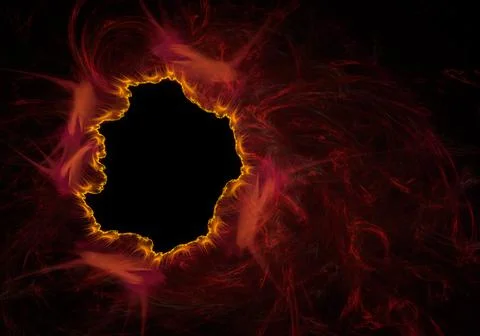 Burning edges in flames of fire Stock Illustration