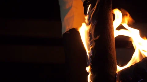 Burning Effigy hanging from a pole in 18th century city - Colonial Protest Stock Footage 172595781