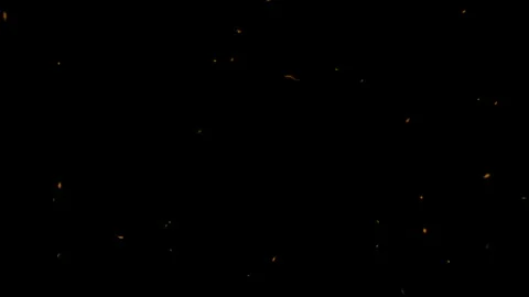 Burning ember particle overlay seamless loop animation with floating fire spark. Stock Footage 334137050