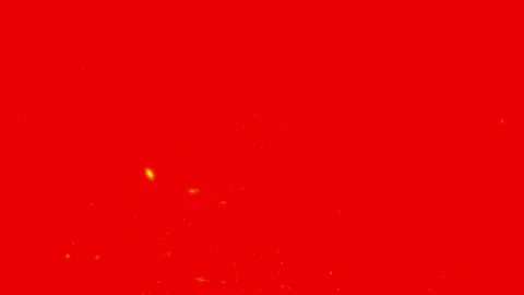 Burning Ember Particles on Red Background Stockbeeldmateriaal 336494102