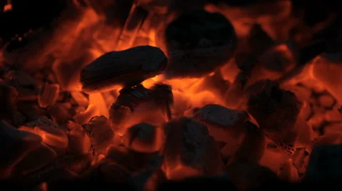 Burning Embers Stock Footage 55239556
