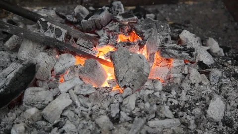 Burning embers Stock Footage 102262685