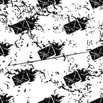 Burning envelope pattern, grunge, monochrome イラスト素材