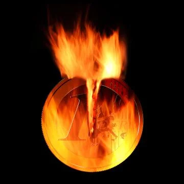 Burning euro Stock Photos