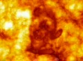 Burning face in flames NTSC video Footage