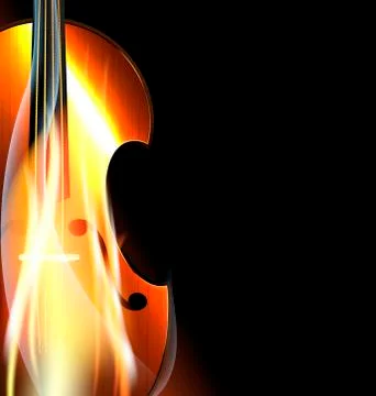Burning fiddle Stock Illustration