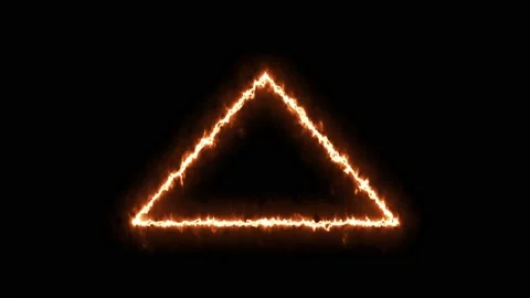 Burning figures, frames. Circle, triangle, square, rectangle, rhombus. Burning b Stock Footage 171330565