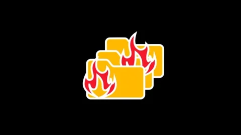 Burning Files Stock Footage 335815124
