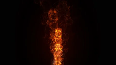 Burning fire abstract animation. Stock Footage 194491136