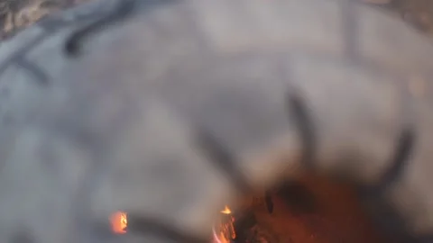 Burning fire and bright coals. 库存影片 86511514