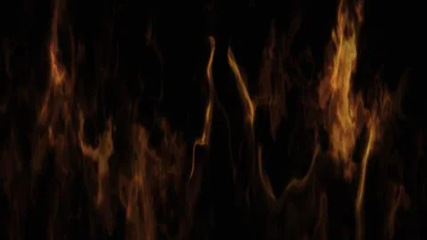 Burning Fire and Flames On Black Background 3D Rendering イラスト素材