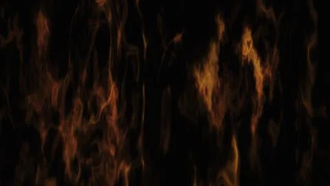 Burning Fire and Flames On Black Background 3D Rendering Illustrazione stock