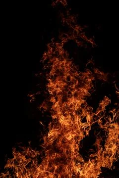 Burning Fire Background. Orange Flame Texture. Realistic Inferno Flames. Overlay Stock Photos